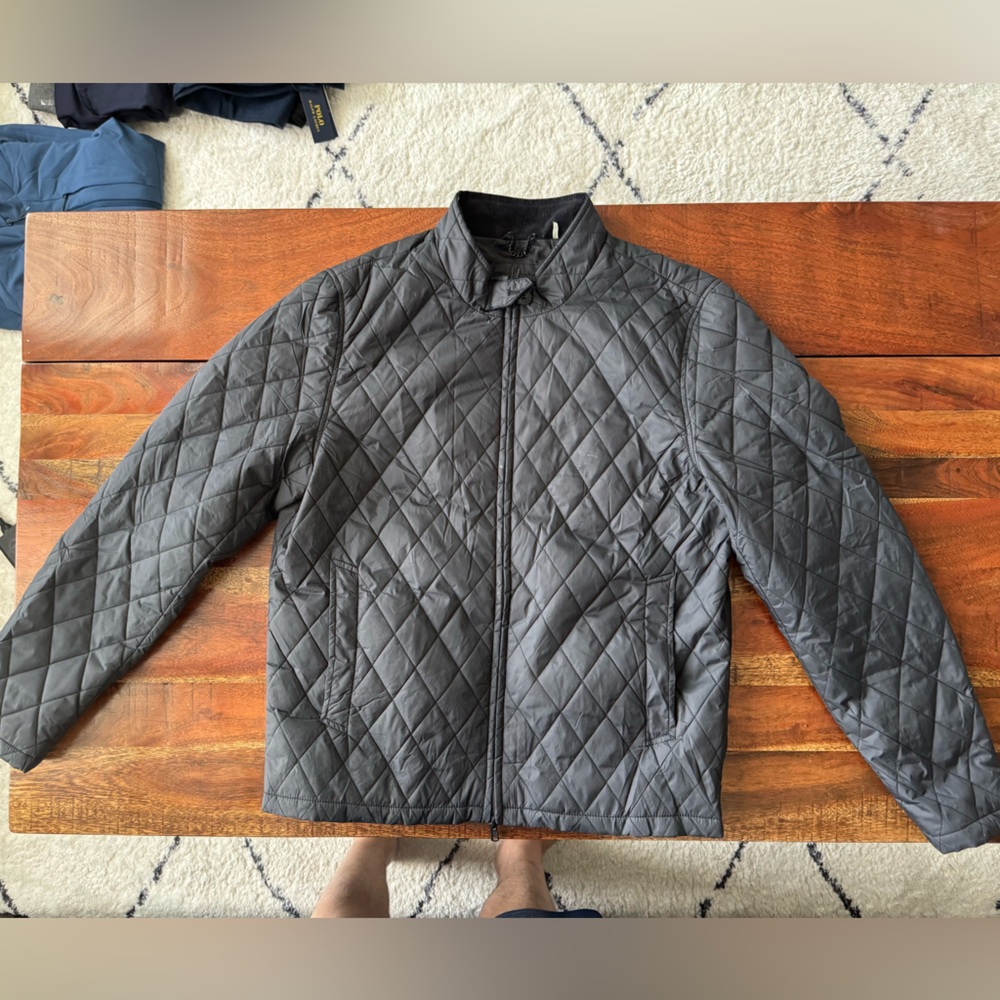 Vince Camuto Men's Charcoal Quilted Puffer Jacket